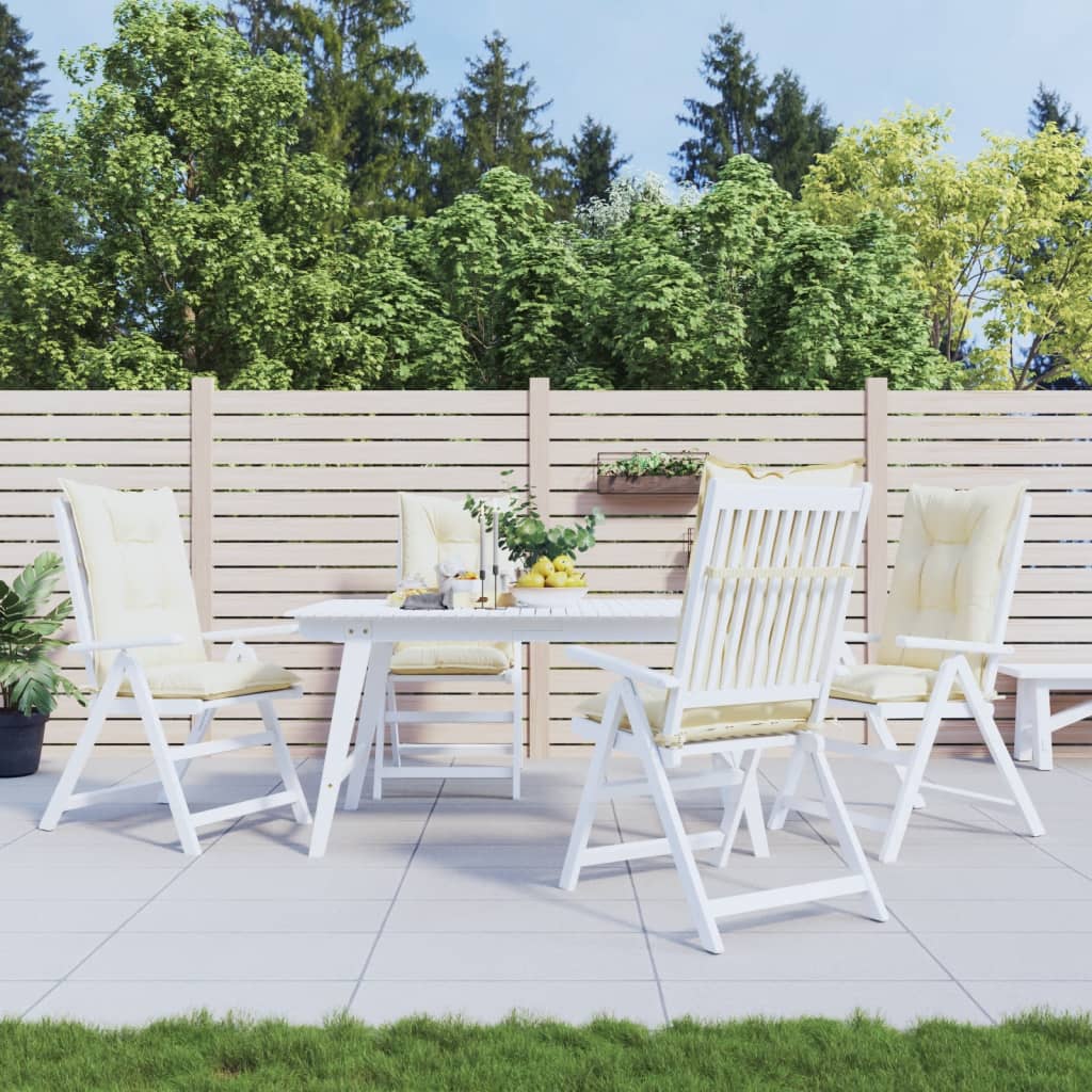 Garden Highback Chair Cushions 6 Pcs Fabric