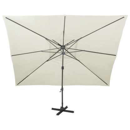 Cantilever Garden Parasol With Double Top 400X300 Cm