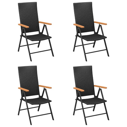 Garden Chairs 4 Pcs Poly Rattan