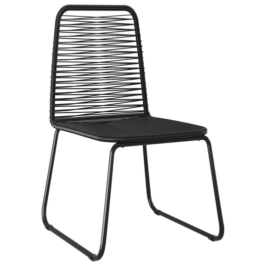 Outdoor Chairs 4 Pcs Poly Rattan Black