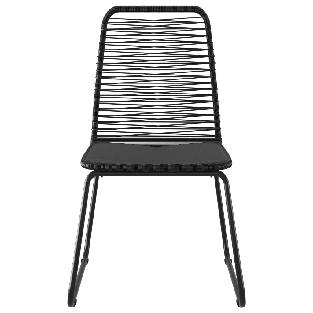 Outdoor Chairs 4 Pcs Poly Rattan Black