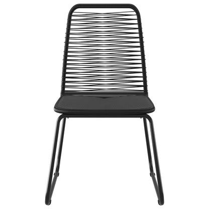 Outdoor Chairs 4 Pcs Poly Rattan Black