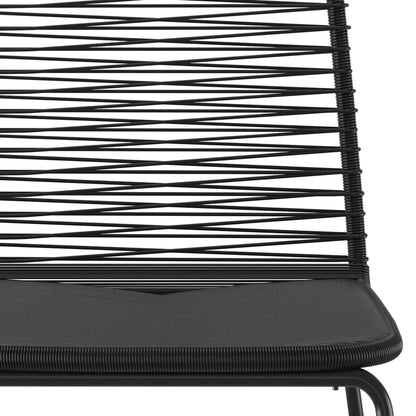 Outdoor Chairs 4 Pcs Poly Rattan Black