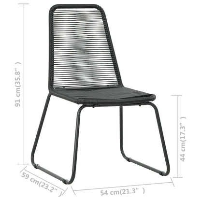 Outdoor Chairs 4 Pcs Poly Rattan Black
