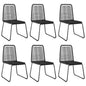Outdoor Chairs 4 Pcs Poly Rattan Black