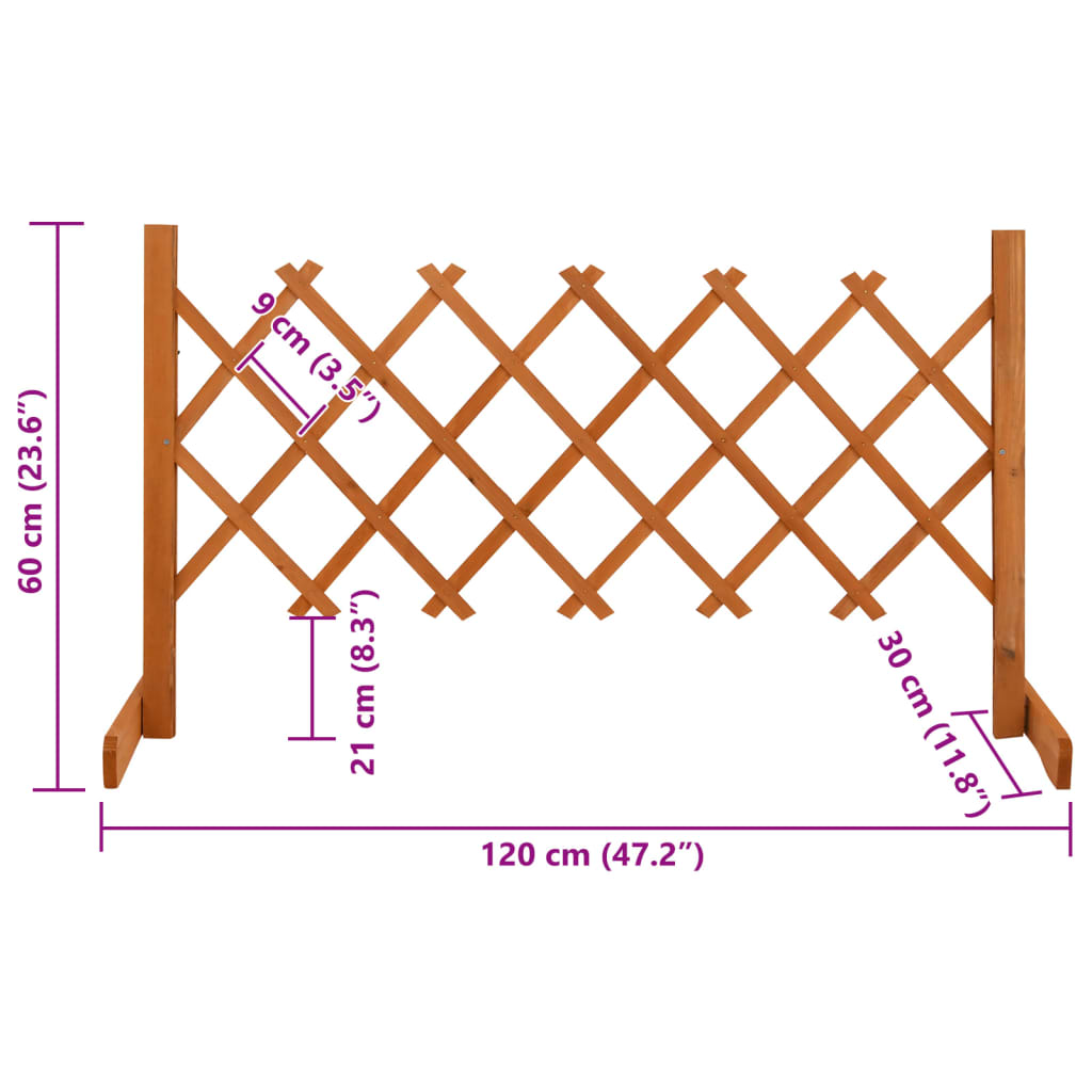 Garden Trellis Fence Solid Firwood