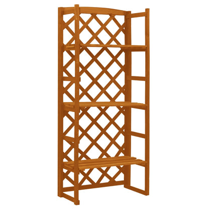 Plant Stand With Trellis 60X30X140 Cm Solid Firwood