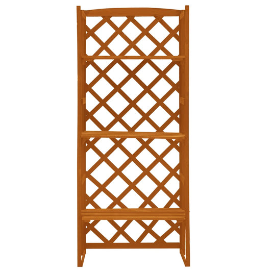 Plant Stand With Trellis 60X30X140 Cm Solid Firwood