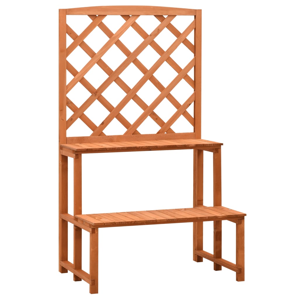 Plant Stand With Trellis 70X42X120 Cm Solid Firwood