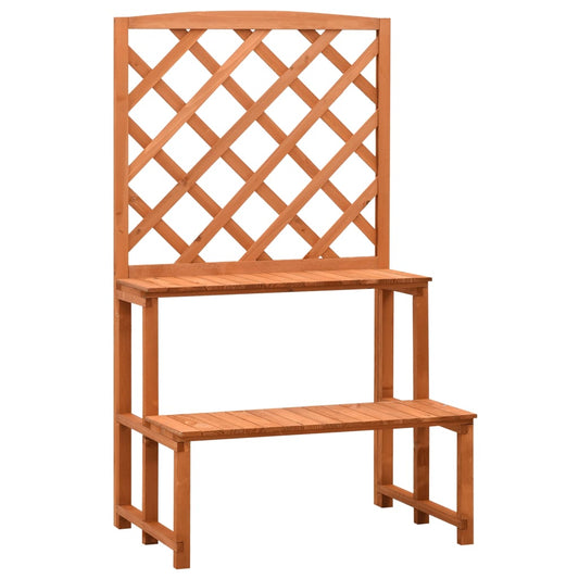 Plant Stand With Trellis 70X42X120 Cm Solid Firwood