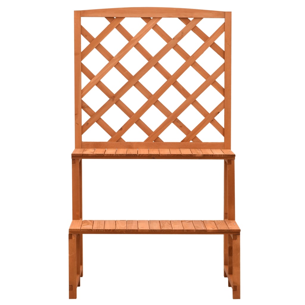 Plant Stand With Trellis 70X42X120 Cm Solid Firwood