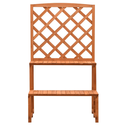 Plant Stand With Trellis 70X42X120 Cm Solid Firwood