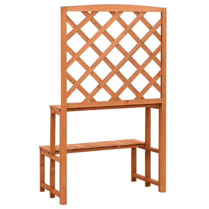Plant Stand With Trellis 70X42X120 Cm Solid Firwood
