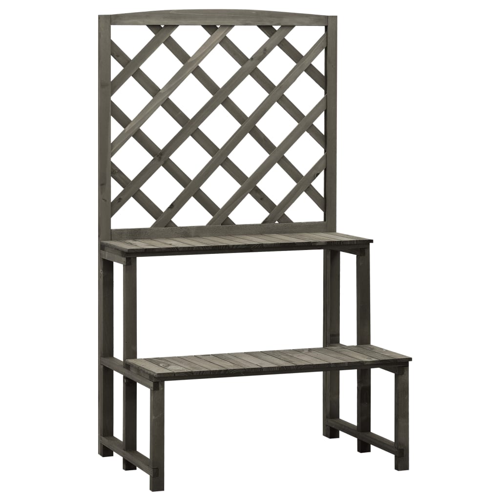 Plant Stand With Trellis 70X42X120 Cm Solid Firwood