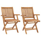 Folding Garden Chairs 4 Pcs Solid Teak Wood