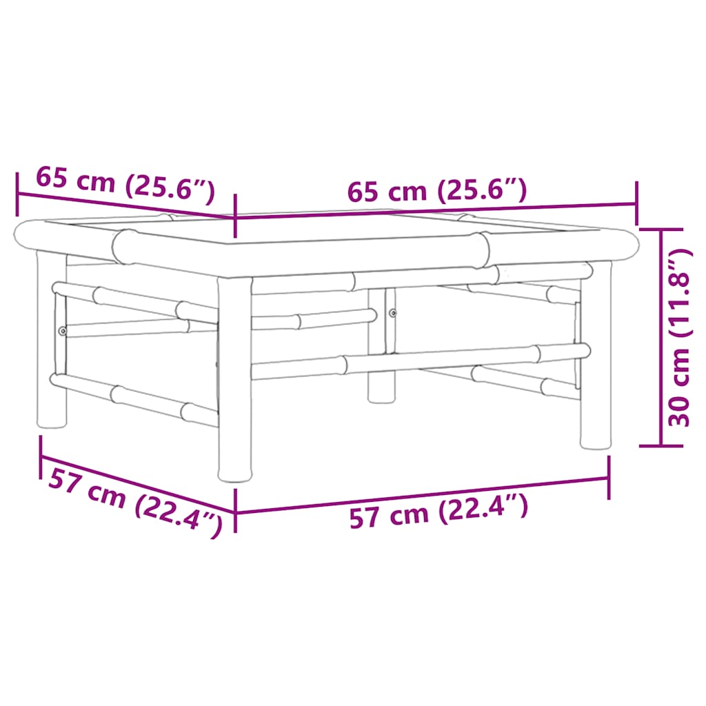 Garden 65X65X30 Cm Bamboo