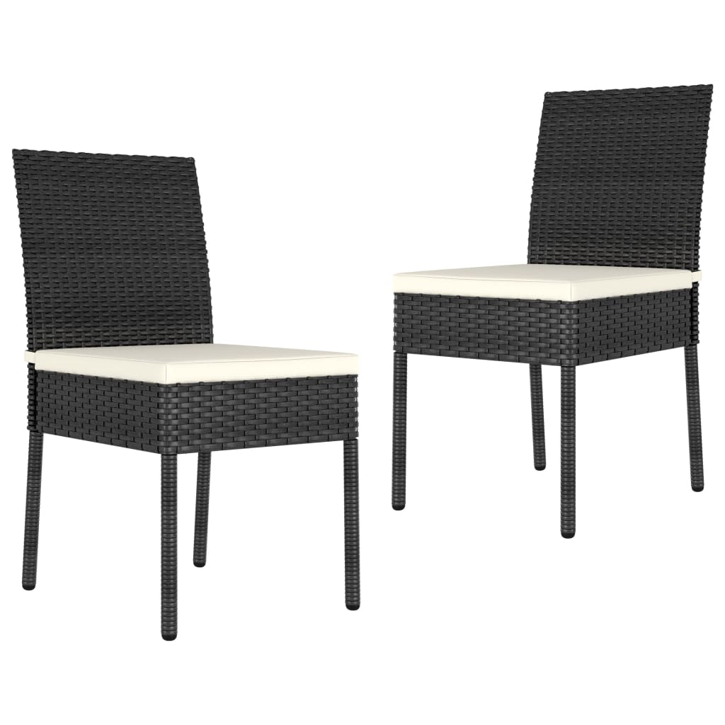Garden Dining Chairs 2 Pcs Poly Rattan