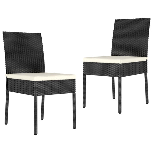 Garden Dining Chairs 2 Pcs Poly Rattan