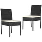 Garden Dining Chairs 2 Pcs Poly Rattan