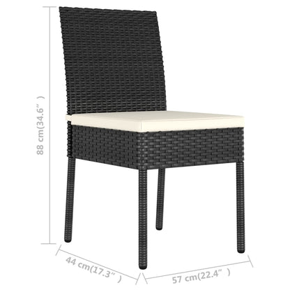 Garden Dining Chairs 2 Pcs Poly Rattan
