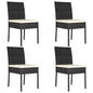 Garden Dining Chairs 2 Pcs Poly Rattan