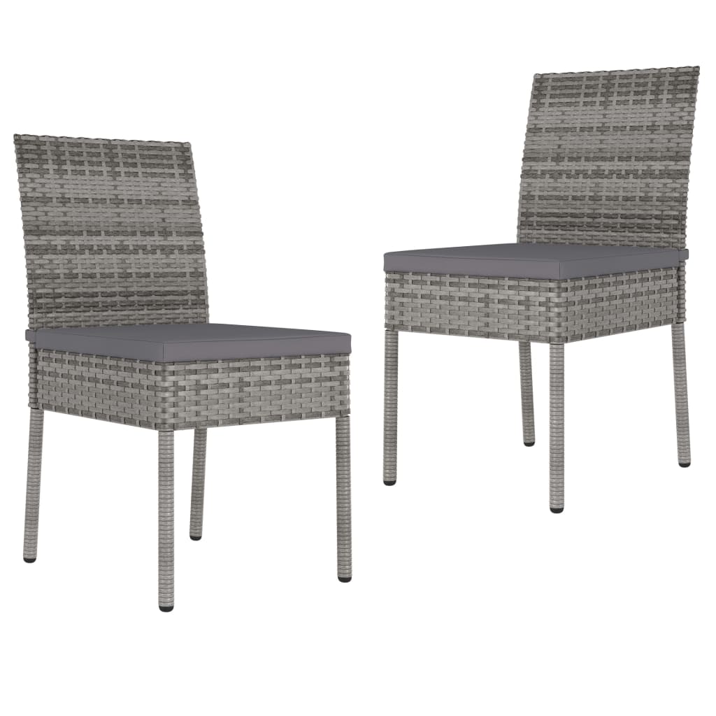 Garden Dining Chairs 2 Pcs Poly Rattan