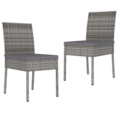 Garden Dining Chairs 2 Pcs Poly Rattan