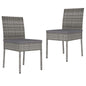 Garden Dining Chairs 2 Pcs Poly Rattan