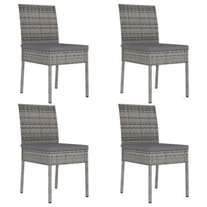 Garden Dining Chairs 2 Pcs Poly Rattan