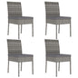 Garden Dining Chairs 2 Pcs Poly Rattan
