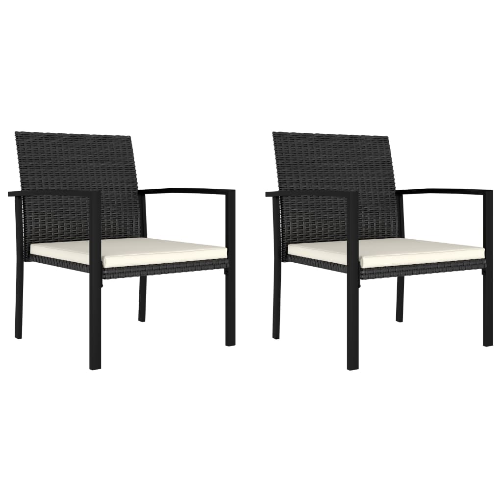 Garden Dining Chairs 2 Pcs Poly Rattan