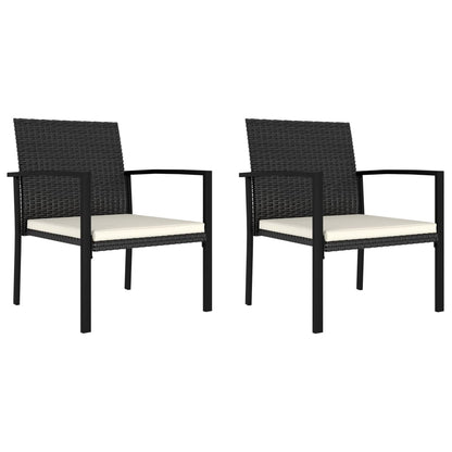 Garden Dining Chairs 2 Pcs Poly Rattan