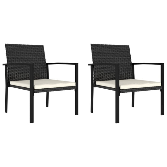 Garden Dining Chairs 2 Pcs Poly Rattan