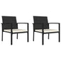 Garden Dining Chairs 2 Pcs Poly Rattan