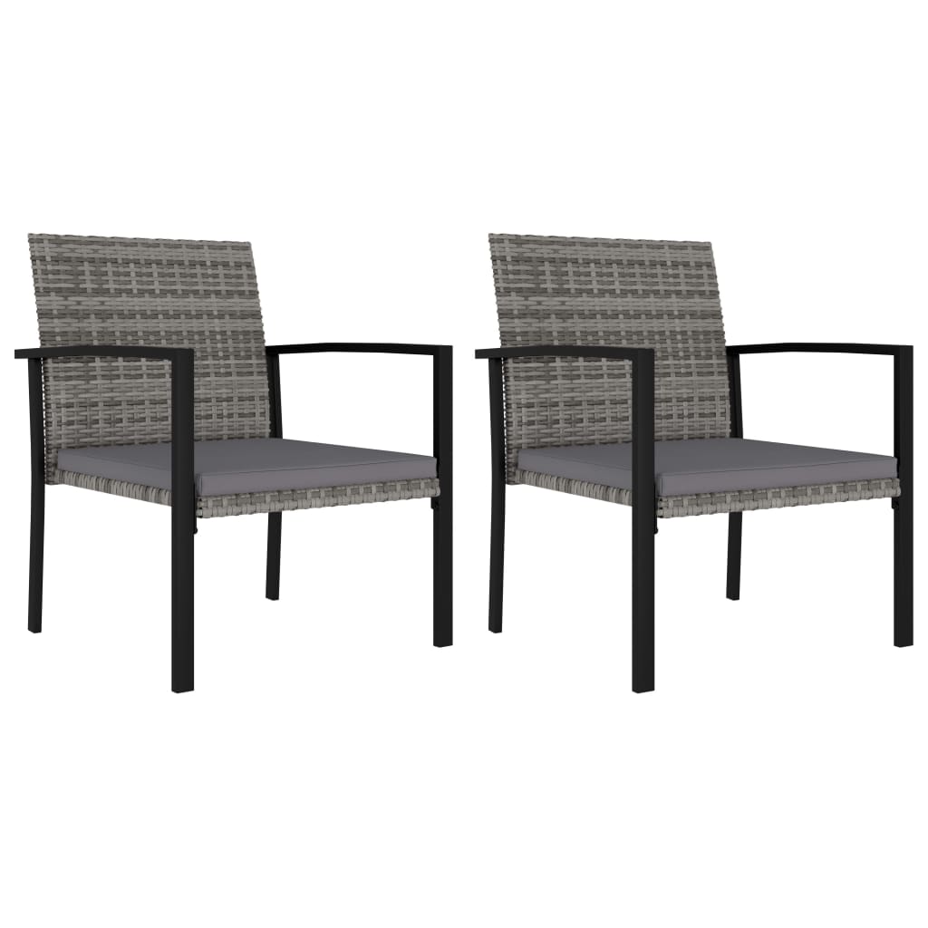Garden Dining Chairs 2 Pcs Poly Rattan