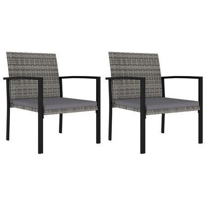 Garden Dining Chairs 2 Pcs Poly Rattan