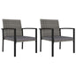 Garden Dining Chairs 2 Pcs Poly Rattan