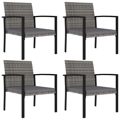 Garden Dining Chairs 2 Pcs Poly Rattan
