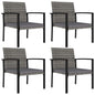 Garden Dining Chairs 2 Pcs Poly Rattan