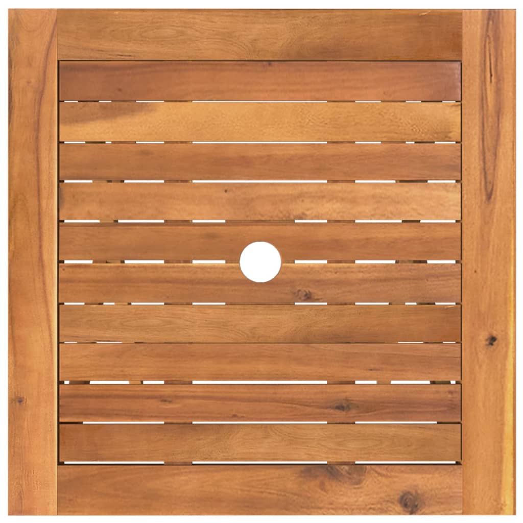 3 Piece Folding Garden Dining Set Solid Acacia Wood With Armrest