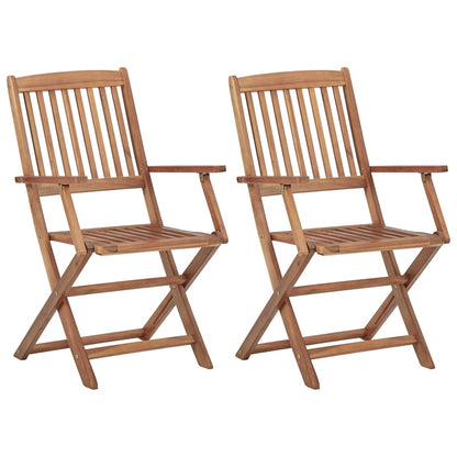 Folding Outdoor Chairs 6 Pcs Solid Acacia Wood