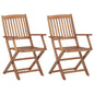 Folding Outdoor Chairs 6 Pcs Solid Acacia Wood