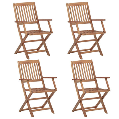 Folding Outdoor Chairs 6 Pcs Solid Acacia Wood