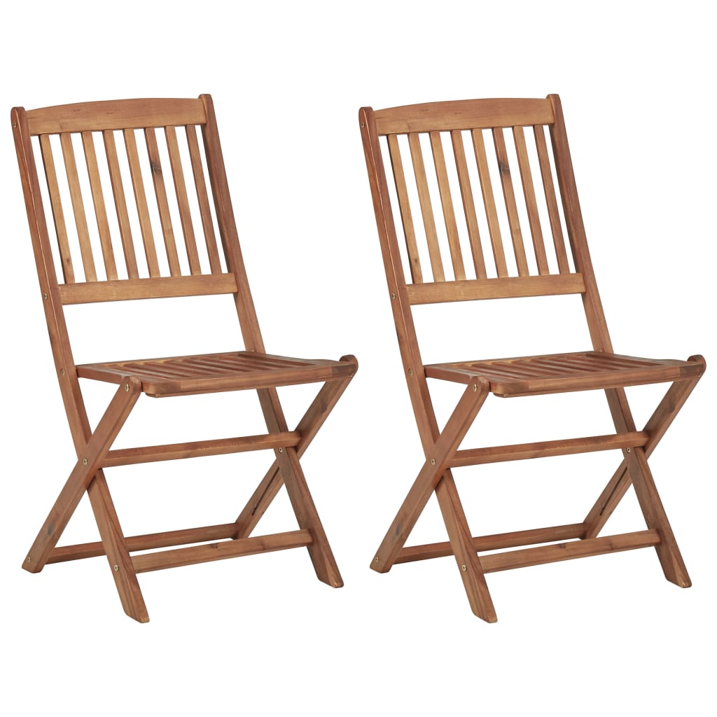 Folding Outdoor Chairs 6 Pcs Solid Acacia Wood