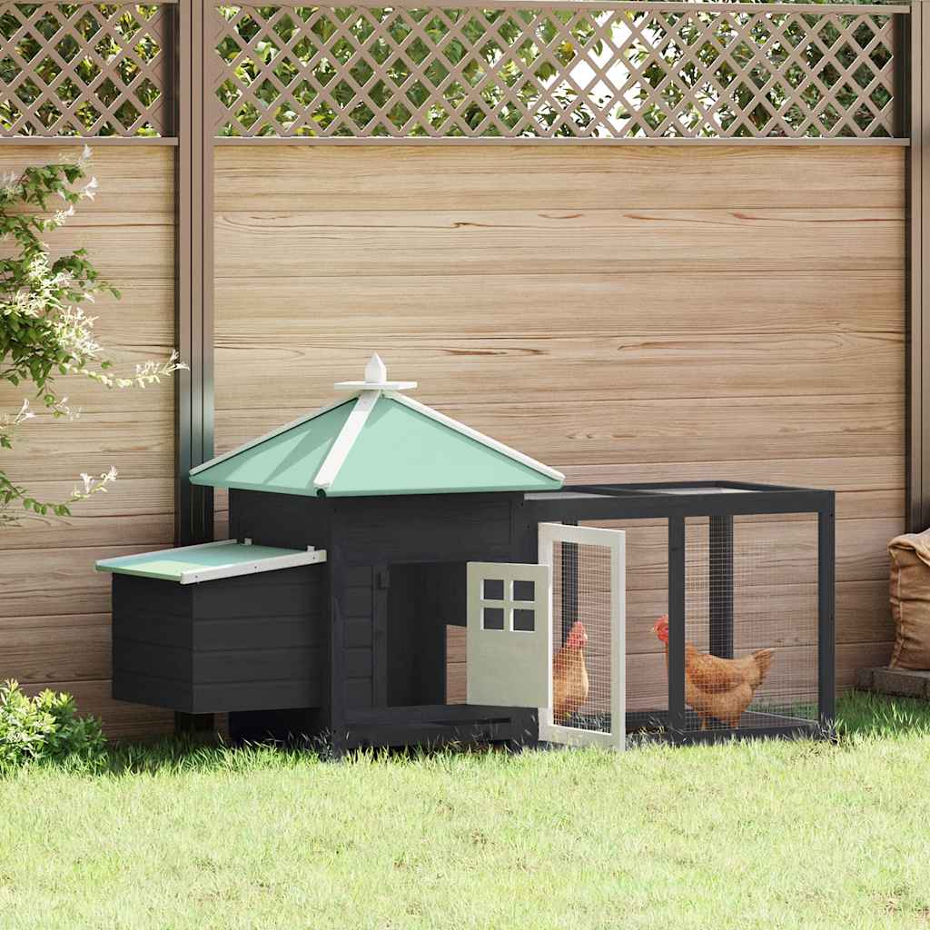Chicken Coop With Nest Box 190X72X102 Cm Solid Firwood