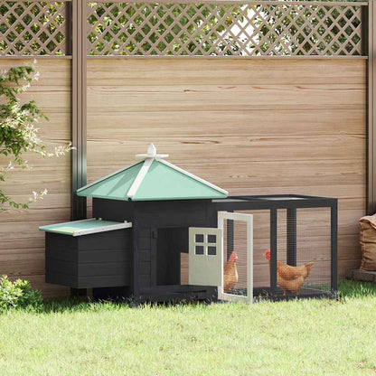Chicken Coop With Nest Box 190X72X102 Cm Solid Firwood