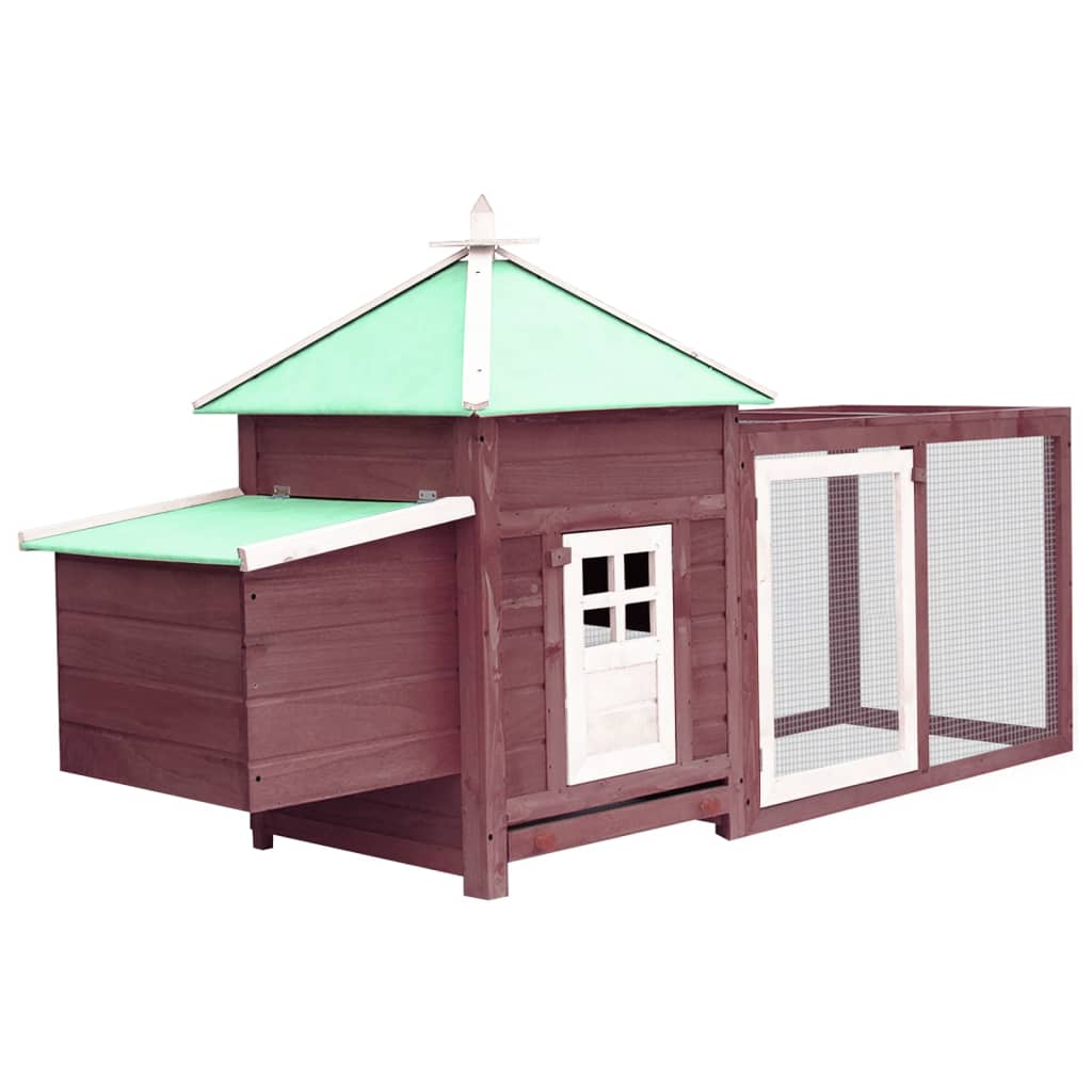 Chicken Coop With Nest Box 190X72X102 Cm Solid Firwood