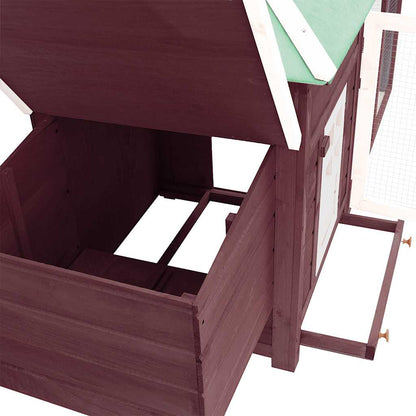 Chicken Coop With Nest Box 190X72X102 Cm Solid Firwood