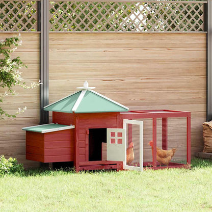 Chicken Coop With Nest Box 190X72X102 Cm Solid Firwood
