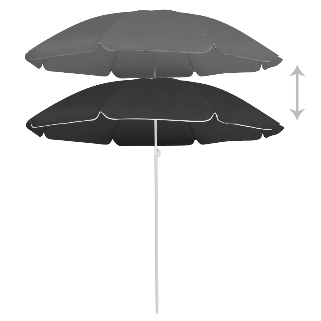 Garden Parasol With Steel Pole 180 Cm